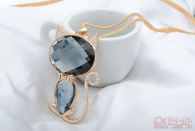 春芳新款MY-00105猫猫水晶项链 可爱灵动，点亮日常穿搭